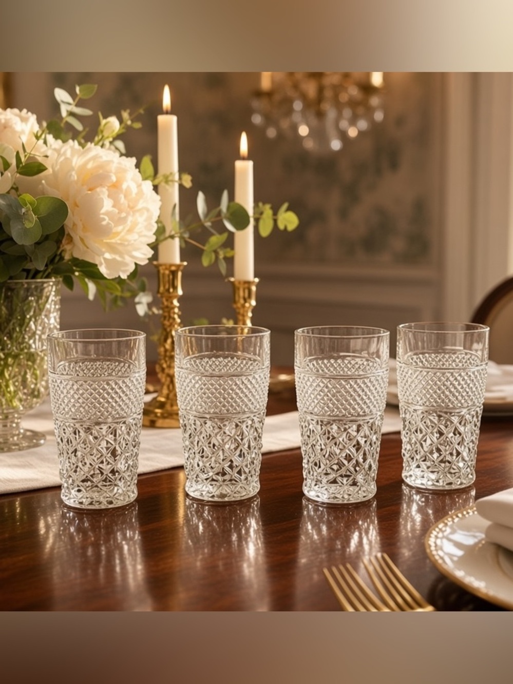 Anchor Hocking Wexford ICED TEA Tumbler Water Glass 5.5" High~Set Of 4